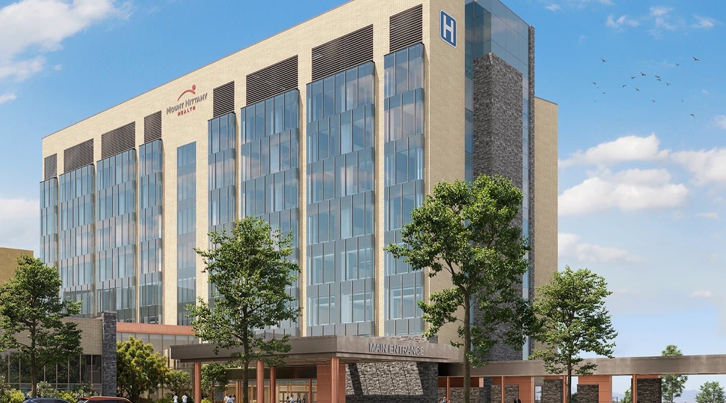 Rendering of the north side of the new patient tower