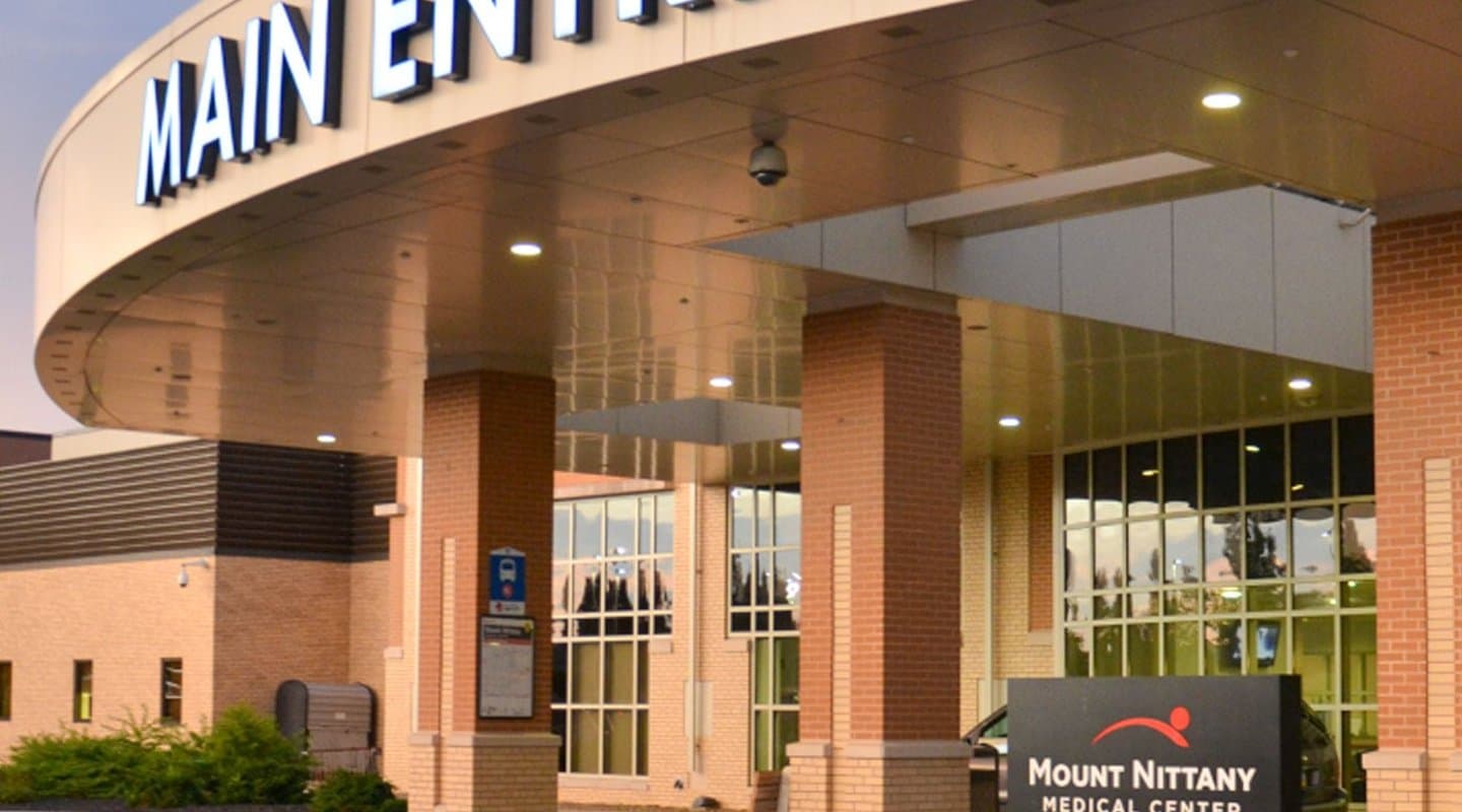 Main entrance of Mount Nittany Medical Center