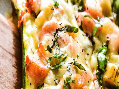 Cheesy Zucchini Boats