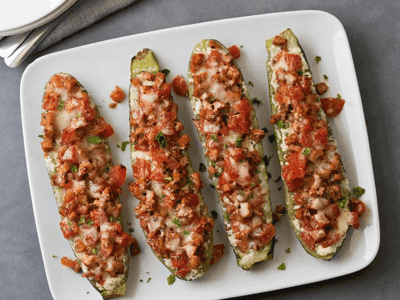 Lasagna Stuffed Zucchini