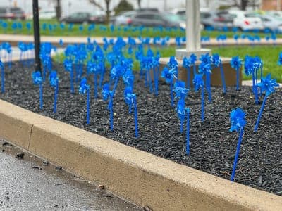 Mount Nittany Health Raises Awareness for Child Abuse Prevention Month with Pinwheel Display