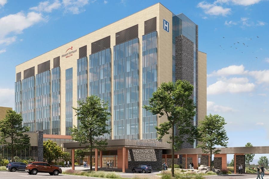 Rendering of the north side of the new patient tower