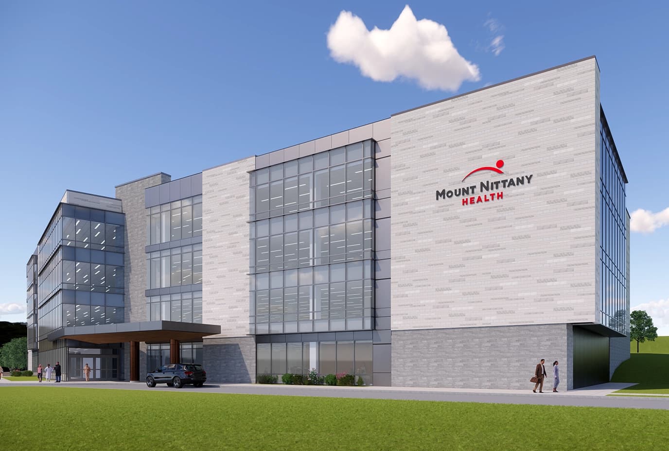 Rendering of the exterior of the building