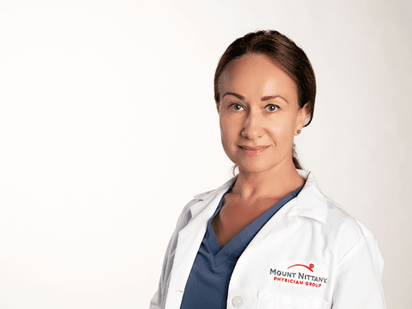 A headshot of neurology physician assistant, Yuliya Safyanovskaya.