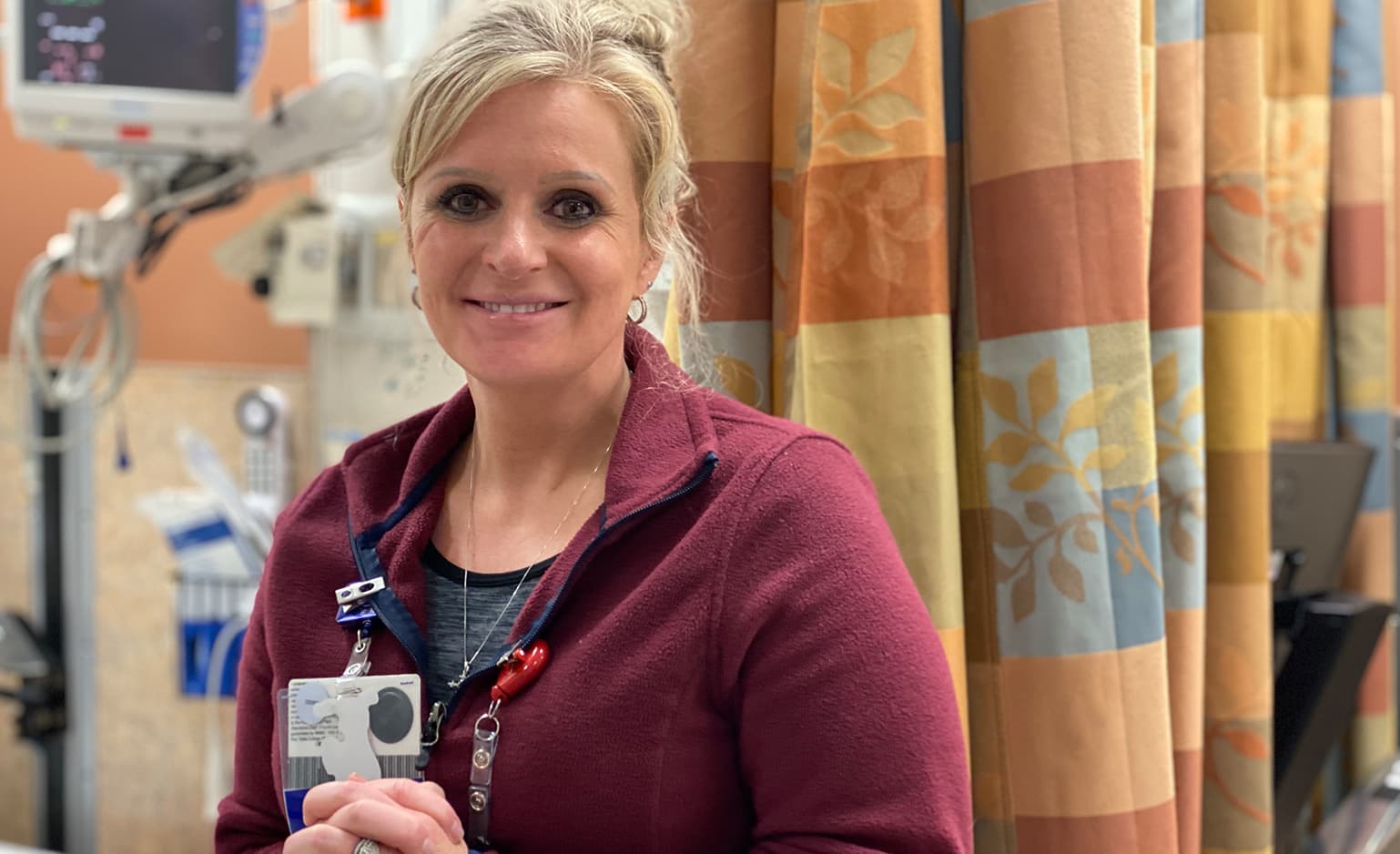 Nicki Olson smiles in the Emergency Department