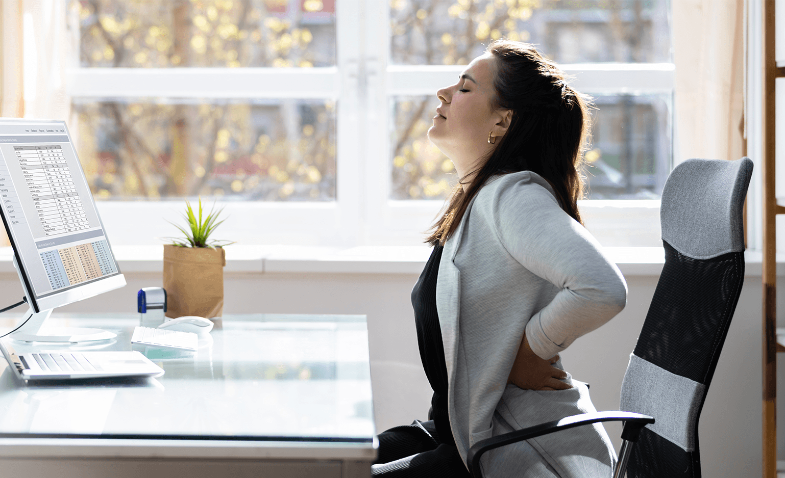 back pain horizontal