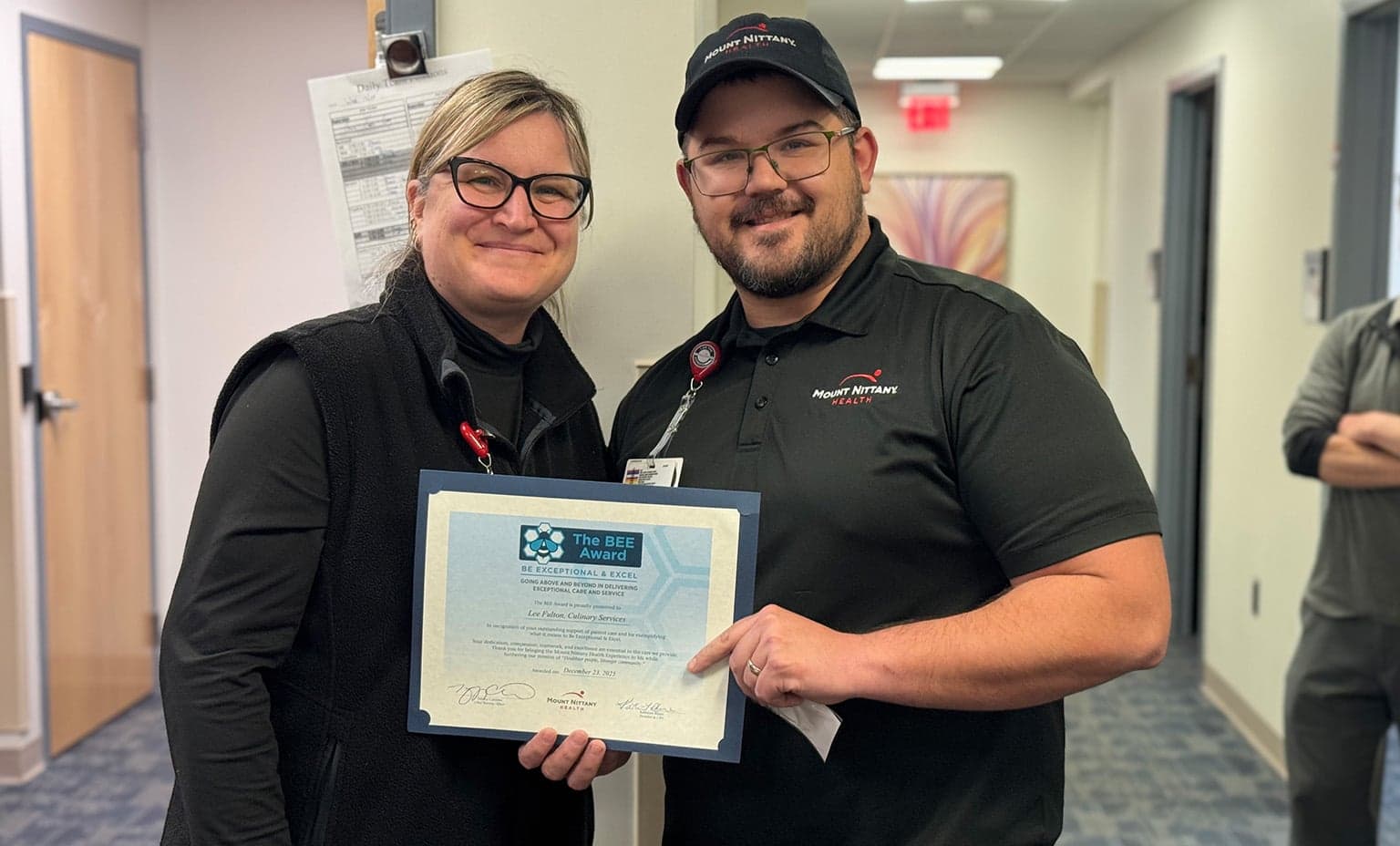 Lee Fulton Honored as Mount Nittany Health’s Inaugural BEE Award Recipient