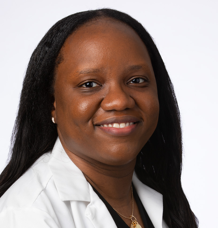 A headshot of hematologist-oncologist Dr. Aderonke Ajala.