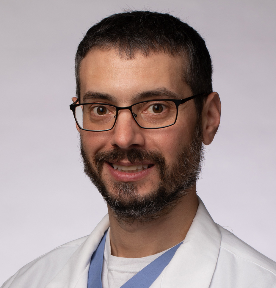 A headshot of dermatology physician Dr. Matthew Hazey.