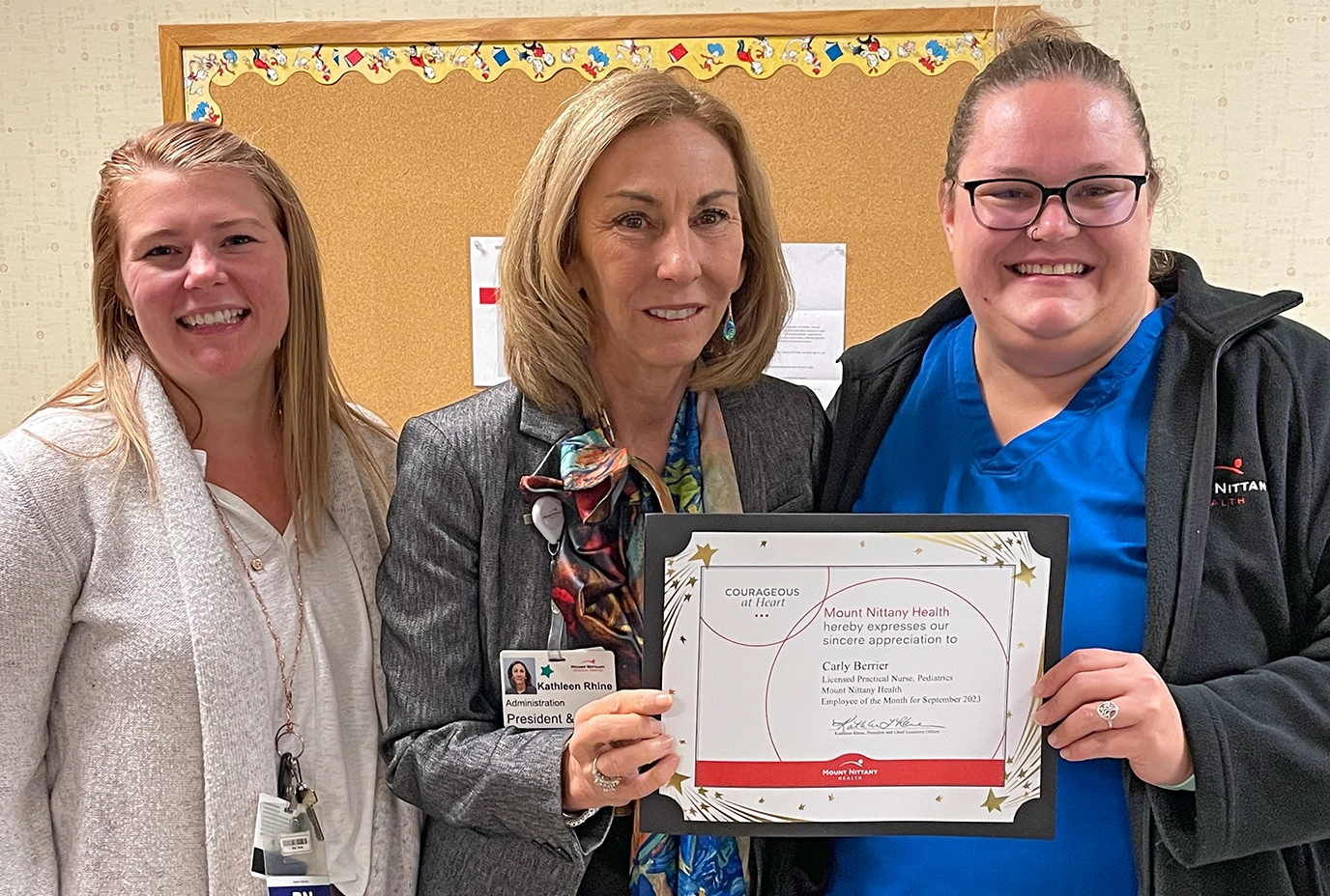 Mount Nittany Health Celebrates Carly Berrier, LPN, as the September 2023 Employee of the Month