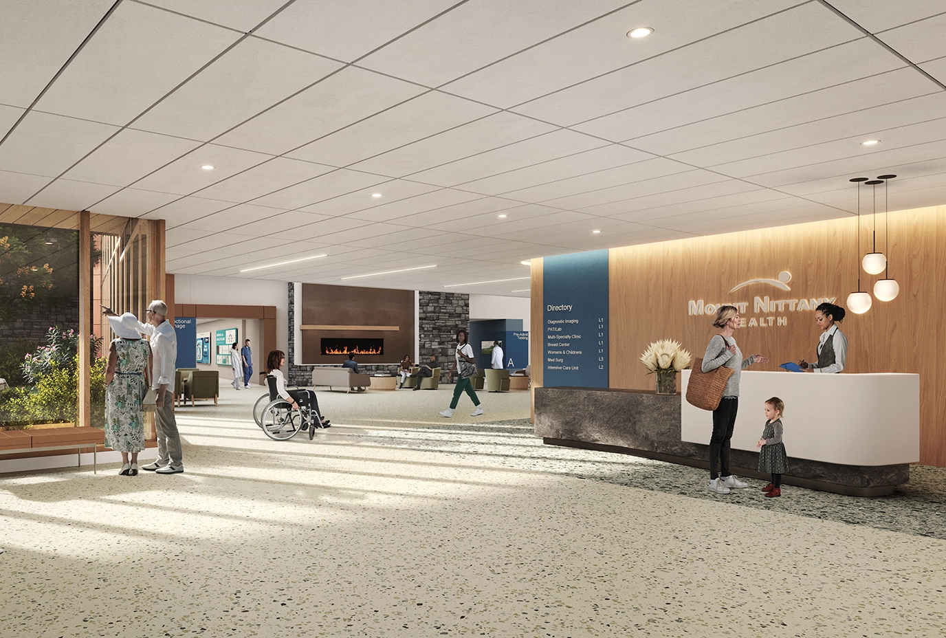 Rendering of the new entrance of the new patient tower