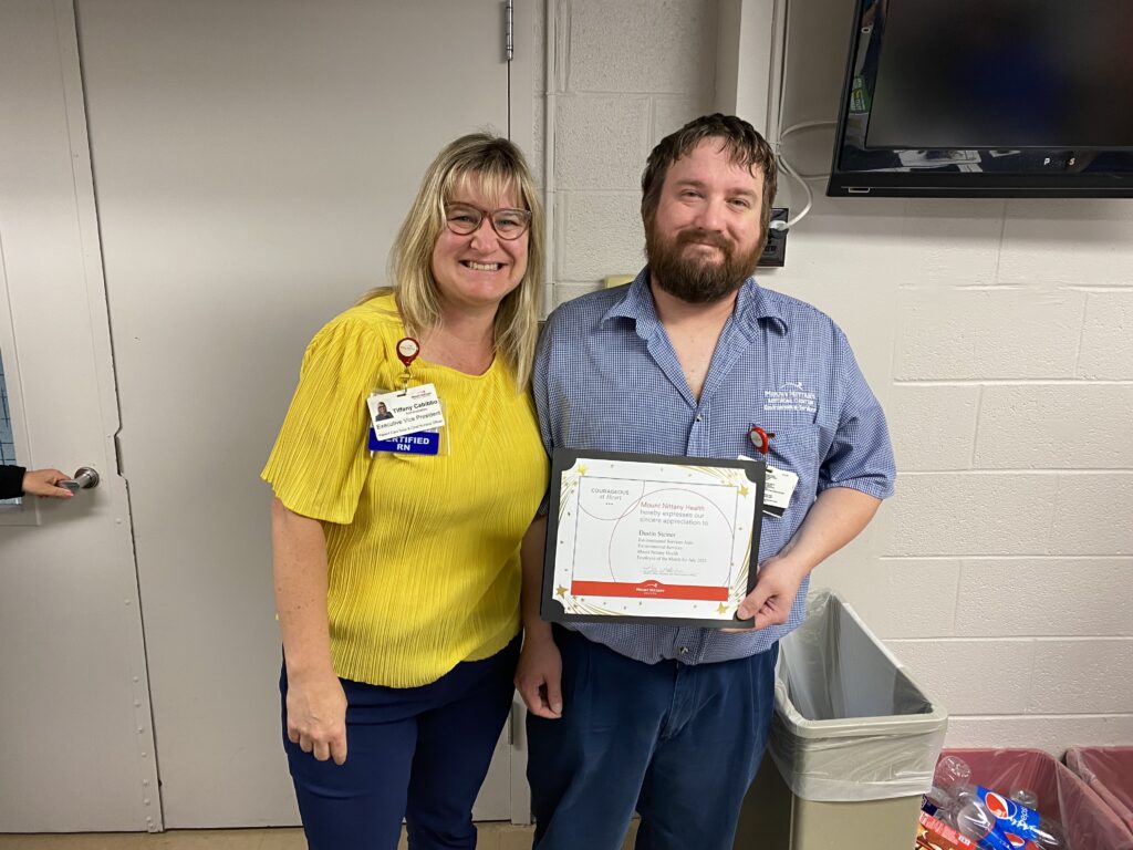 Mount Nittany Health Celebrates July 2023 Employee of the Month, Dustin Steiner