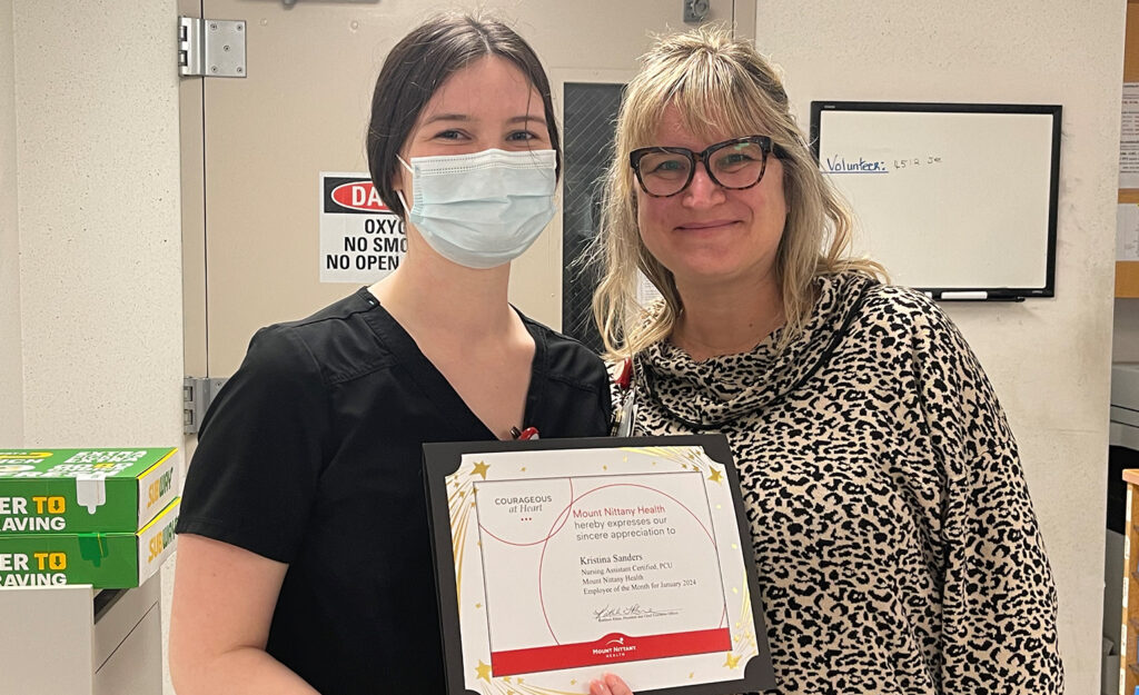 Mount Nittany Health Celebrates January 2024 Employee of the Month, Kristina Sanders, CNA