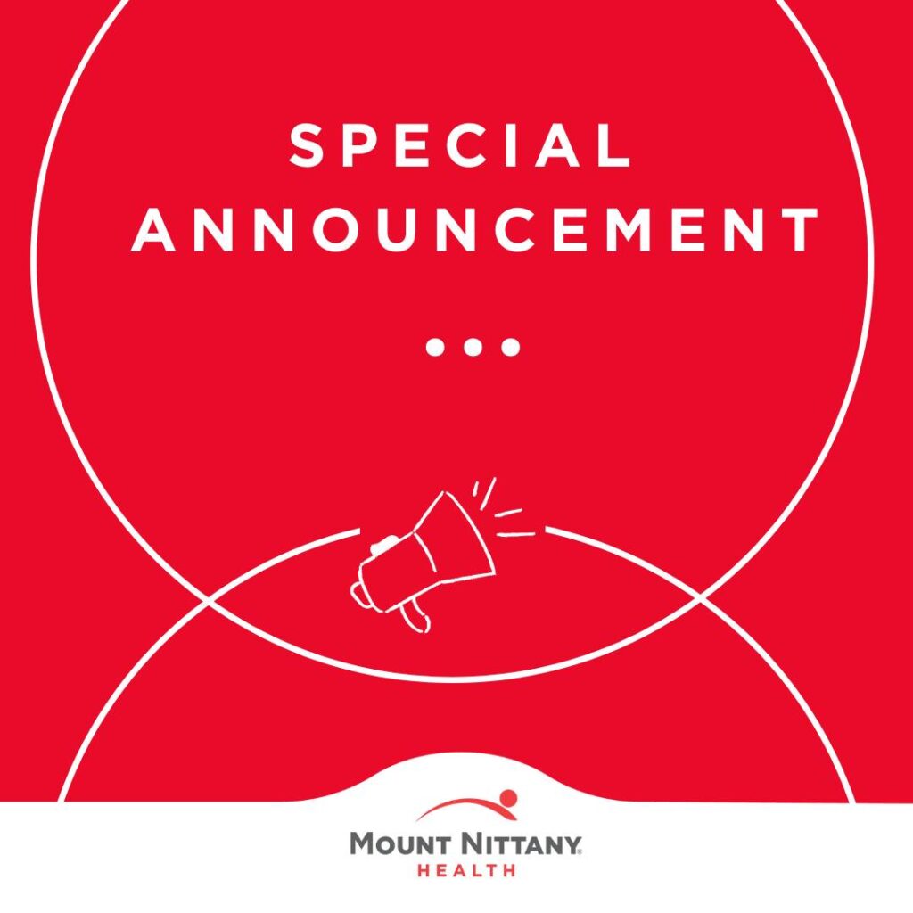Information graphic depicting a special announcement