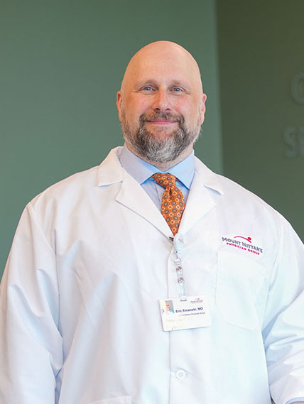 Eric Emanski, MD poses for a photo at Mount Nittany Health Toftrees