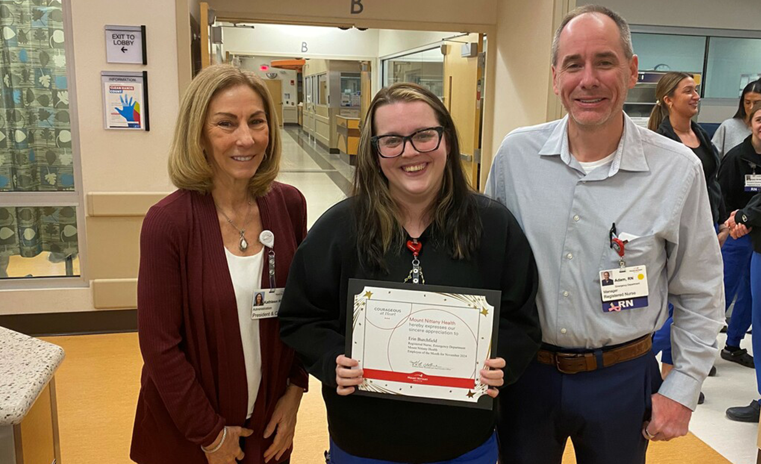 Mount Nittany Health Celebrates November 2024 Employee of the Month, Erin Burchfield, RN