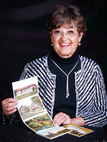 Joan Brower showcases her postcards