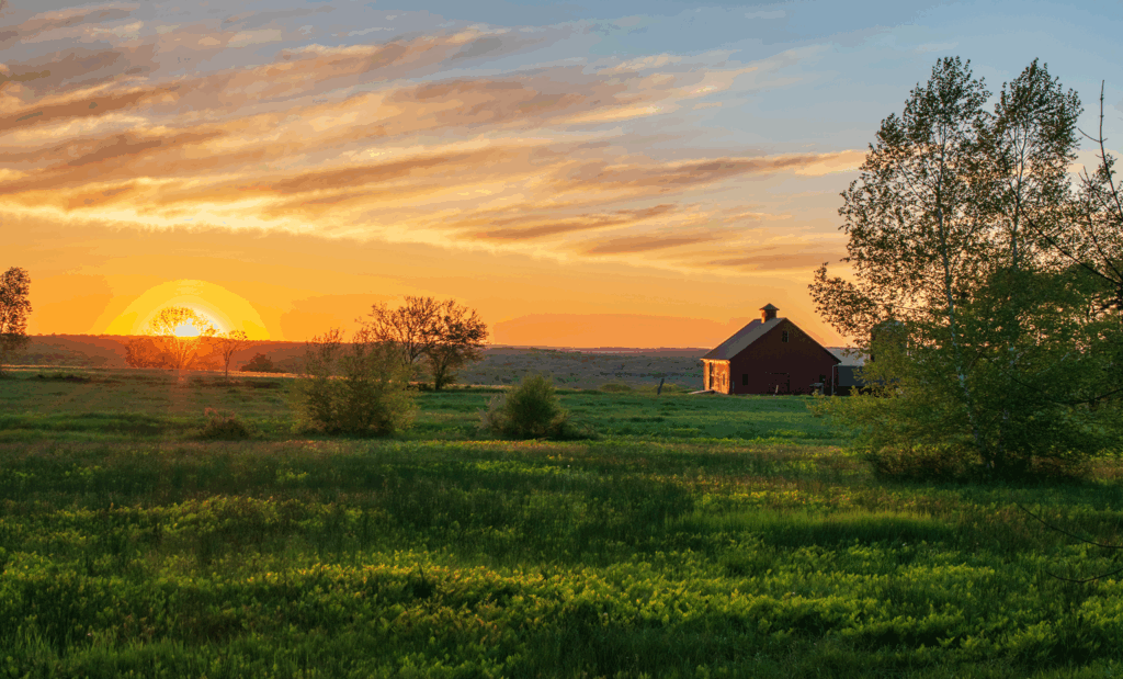 Rural farm landscape.