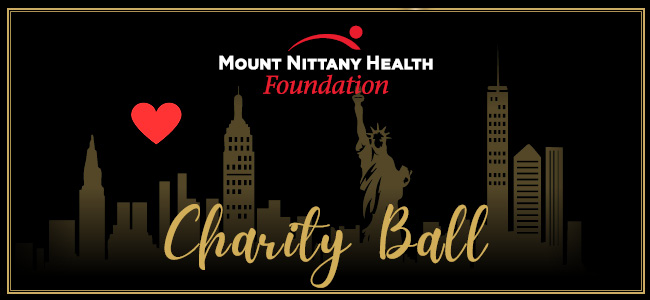 Decorate graphic with the new york skyline for the Charity Ball